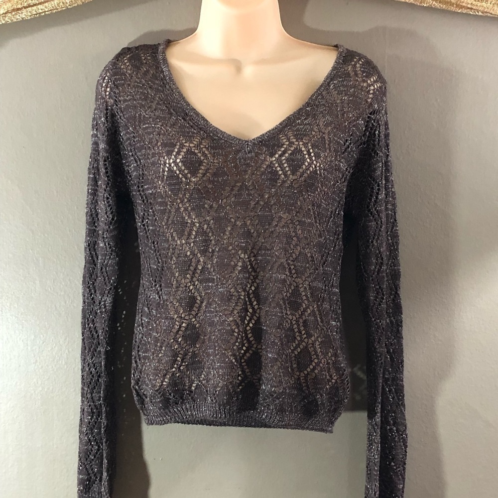 Worthington Sweater with metallic thread accents